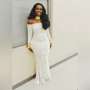 Windsor Mermaid White Gown